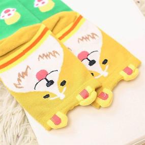 img 2 attached to 🐶 Charming Women's Cute Dog Cat Novelty Socks: Cotton Casual Crew Funny Socks 5 pairs!