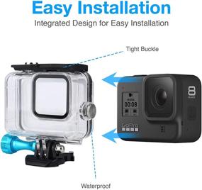 img 1 attached to 📸 Optimized MiPremium Waterproof Housing Case for GoPro Hero 8 Black - Underwater Protective Diving Shell Cage, Mount Accessories with Aluminium Screw & Quick Release Buckle for Hero8 Action Camera