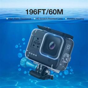 img 2 attached to 📸 Optimized MiPremium Waterproof Housing Case for GoPro Hero 8 Black - Underwater Protective Diving Shell Cage, Mount Accessories with Aluminium Screw & Quick Release Buckle for Hero8 Action Camera