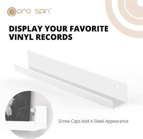 img 2 attached to PRO SPIN Vinyl Record Wall Mount Shelf - Premium White Acrylic Stand for Stylishly Displaying 6 Records - Set of Album Holders for Wall Hanging - Versatile Floating Shelves Perfect for Vinyl Albums or Children's Books