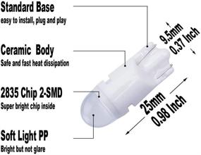 img 3 attached to Yoper 168 194 2825 175 T10 W5W LED Dome Map Door Courtesy Dash License Plate Light Bulb Green