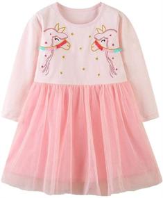 img 1 attached to Dresses Princess Children B1167 Light Pink 4T