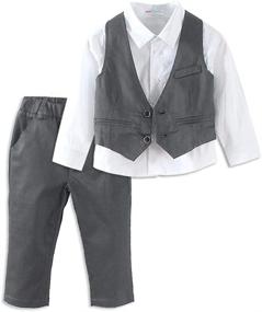 img 4 attached to 👔 Little Blazer Burgundy Boys' Clothing and Clothing Sets in Mud Kingdom