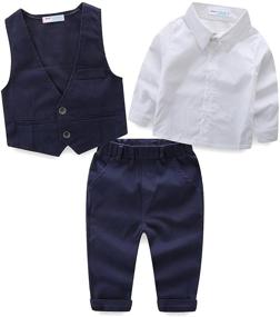 img 3 attached to 👔 Little Blazer Burgundy Boys' Clothing and Clothing Sets in Mud Kingdom