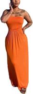 acelyn sleeveless strapless dresses dl8083 orange women's clothing logo