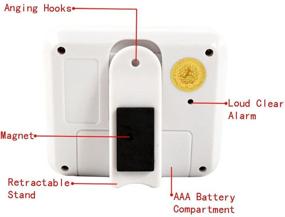 img 2 attached to WiseField Digital Kitchen Timer: Magnetic Countdown Up Alarm Timer with Large Screen and Direct Number Input