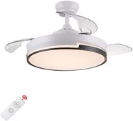 🔆 enhanced comfort and convenience: 42 inch retractable ceiling fan with lights, remote control, and 3-speed motor логотип