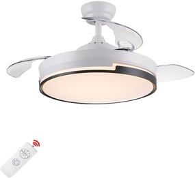 img 4 attached to 🔆 Enhanced Comfort and Convenience: 42 Inch Retractable Ceiling Fan with Lights, Remote Control, and 3-Speed Motor