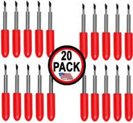 🔪 usa made 20 pack of replacement compatible cricut blades for explore air 2, create, maker, and expression - 45° standard vinyl fabric scrapbook cutting blade replacements logo