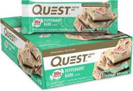 плитка белка quest nutrition, мята барк: вкусно питательный, 12 штук логотип