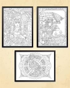 img 1 attached to 🎨 ColorIt – Steampunk-Inspired Adult Coloring Book: 50 Single-Sided Designs, Thick Smooth Paper, Lay Flat Hardback Covers, Spiral Bound, Printed in USA - Colorful World of Steampunk Pages to Color