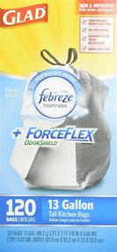 img 3 attached to 🗑️ Glad Forceflex Odorshield Drawstring Kitchen Trash Bags 13 Gallon, Fresh Clean, 120 Count - Ultimate kitchen waste solution