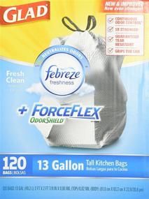 img 2 attached to 🗑️ Glad Forceflex Odorshield Drawstring Kitchen Trash Bags 13 Gallon, Fresh Clean, 120 Count - Ultimate kitchen waste solution