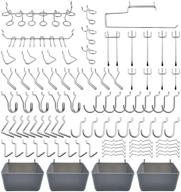 🔧 efficient garage organization: 120pcs accessories pegboard organizer logo