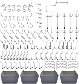 img 4 attached to 🔧 Efficient Garage Organization: 120Pcs Accessories Pegboard Organizer