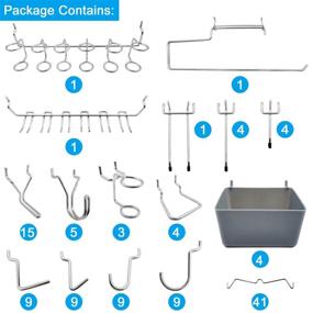 img 3 attached to 🔧 Efficient Garage Organization: 120Pcs Accessories Pegboard Organizer