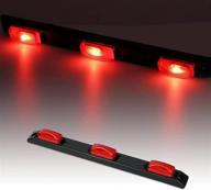 🚛 catinbow led id light bar, 17” 3-light, 9-led clearance, surface mount, red side maker & rear light for trailer truck 12v logo