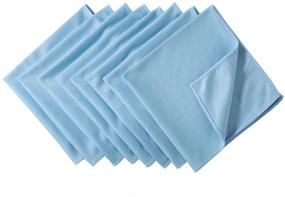 img 4 attached to 🧼 KLNYOO Microfiber Glass Cleaning Cloths - Lint-Free & Streak-Free Window & Mirror Cleaner - No Chemicals Required - Polishing Cloth - 16x16 Inch - Pack of 8 (Blue)