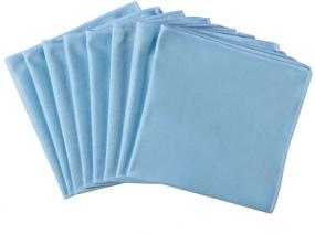 img 3 attached to 🧼 KLNYOO Microfiber Glass Cleaning Cloths - Lint-Free & Streak-Free Window & Mirror Cleaner - No Chemicals Required - Polishing Cloth - 16x16 Inch - Pack of 8 (Blue)