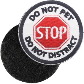 img 2 attached to Stress No Touch Stop Pet Vests/Harnesses – Medical Alert Service Dog Emblem Embroidered Fastener Hook & Loop Patch (Stop Pet)