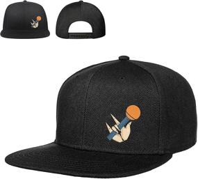 img 4 attached to Negi Snapback Hats: Stylish Black Flat Bill Adjustable Cap for Men – Mountain Tree Trucker Style!