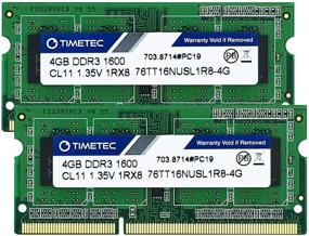 img 4 attached to Timetec Оперативная память для ноутбука DDR3L / DDR3 объемом 8 ГБ с частотой 1600 МГц – модуль обновления памяти 2x4ГБ, без ECC, несбалансированная, напряжение 1,35 В / 1,5 В, CL11, SODIMM с 204 контактами.