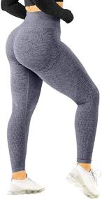 img 4 attached to 👖 HYZ Women High Waisted Leggings - Seamless Workout Yoga Pants for Butt Lift & Tummy Control