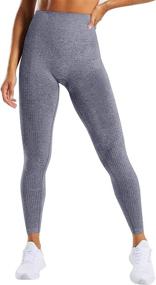 img 3 attached to 👖 HYZ Women High Waisted Leggings - Seamless Workout Yoga Pants for Butt Lift & Tummy Control