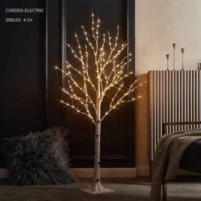 img 4 attached to 🌳 LITBLOOM 4FT Lighted Birch Twig Tree with Fairy Lights - 200LED Warm White, Perfect for Indoor and Outdoor Home Decoration