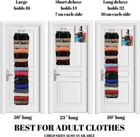 img 3 attached to 👖 The Roll Keeper - Ultimate Hanging Closet System for T-Shirts & Leggings - Smart Space Saver & Organizer - Holds 16 Rolls - OW -Three