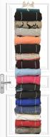 👖 the roll keeper - ultimate hanging closet system for t-shirts & leggings - smart space saver & organizer - holds 16 rolls - ow -three logo