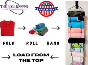 img 2 attached to 👖 The Roll Keeper - Ultimate Hanging Closet System for T-Shirts & Leggings - Smart Space Saver & Organizer - Holds 16 Rolls - OW -Three