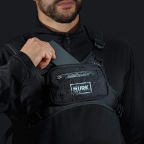 img 1 attached to Water-Resistant MVRK Chest Pack - Minimalist Running Gear for Workouts, Phone Holder with Extra Storage, Lightweight Running Vest, Backpack for Running (Black)