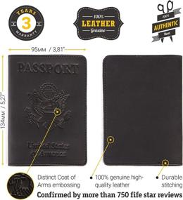 img 3 attached to Shvigel Leather Passport Cover - Holder - For Men &Amp Travel Accessories