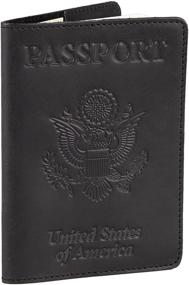 img 4 attached to Shvigel Leather Passport Cover - Holder - For Men &Amp Travel Accessories