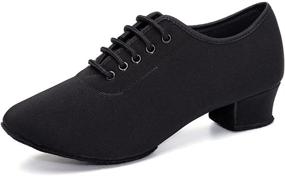 img 4 attached to VCIXXVCE Lace Up Professional Ballroom Modern Men's Shoes