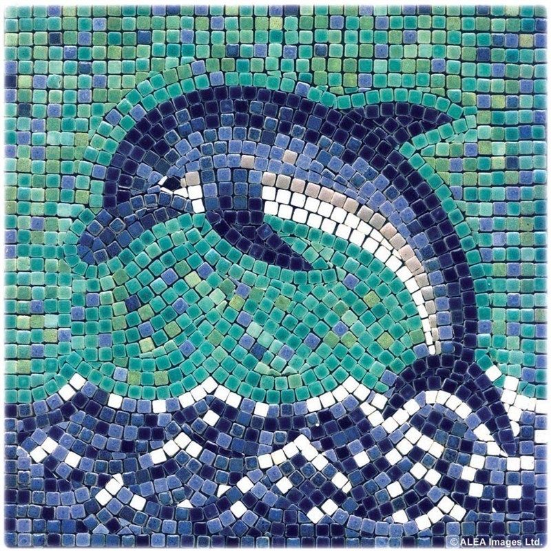 diy mosaic square 20x20cm dolphin 로고