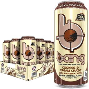 img 4 attached to Напиток BANG Cookies and Cream Keto Coffee Energy - Кофе с протеином Cookies & Cream, 15 унций (упаковка из 12) - дизайн упаковки может отличаться