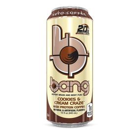 img 3 attached to Напиток BANG Cookies and Cream Keto Coffee Energy - Кофе с протеином Cookies & Cream, 15 унций (упаковка из 12) - дизайн упаковки может отличаться