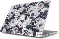 🌸 floral white cherry blossom cute macbook air 13 inch case for women - burga hard case cover, model: a1466 / a1369 13-13.3 inch logo