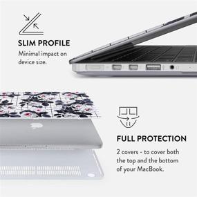 img 2 attached to 🌸 Floral White Cherry Blossom Cute MacBook Air 13 Inch Case for Women - BURGA Hard Case Cover, Model: A1466 / A1369 13-13.3 Inch