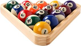 img 2 attached to 🎱 BETTERLINE Billiard Balls Set with Pool Table Triangle Ball Rack and 9-Ball Diamond Rack (Wood) plus 5 Cue Chalks and 2 Table Spot Stickers - Essential Pool Table Accessories for Enhanced Gameplay