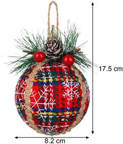 img 3 attached to 🎄 Aneco 12 Pack Christmas Ball Ornaments - Assorted Styles Xmas Balls Baubles Set with Foam, Pine Cones, and Berries for Holiday Wedding Party Decoration