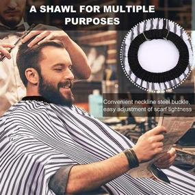 img 2 attached to 💈 Premium Snap Closure Professional Barber Cape: Hair Cutting Cape Hairdressing Apron in White