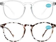 👓 enhance comfort and focus with tijn blue light glasses for women - 2 pack anti fog round clear computer glasses logo