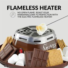 img 1 attached to Nostalgia Indoor Electric Stainless Steel S'mores Maker: Вкусный угощение с 4 удобными контейнерами и 2 шампурами для обжаривания!