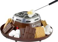 nostalgia indoor electric stainless steel s'mores maker: вкусный угощение с 4 удобными контейнерами и 2 шампурами для обжаривания! логотип