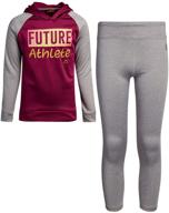 👗 rbx girls' activewear set - stylish hoodie sweatshirt dress and comfy leggings bundle logo