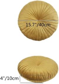 img 1 attached to 🟡 Icegrey Nordic Round Chair Cushion Throw Pillow for Couch Sofa Bed Yellow - 15.7" Diameter