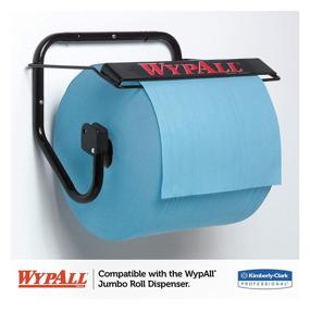 img 1 attached to 🧻 WypAll - KCC41043 X80 Reusable Wipes Extended Use Cloths Jumbo Roll, Blue: 475 Sheets/Case